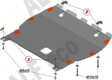 Защита алюминиевая Alfeco для картера и КПП Nissan Juke Nismo 2013-2021